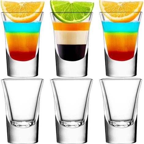 6er Set Schnapsgläser 35ml, Shotgläser für Tequila, Wodka, Likör, spülmaschinenfest (1/5)