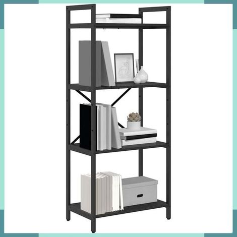 Étagère - 883868 - Chêne noir - Bois d'ingénierie - 4 étagères (56 x 34 x 133,5 cm) (1/5)