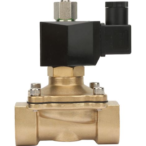 Fluidregler G1" Elektrisches Magnetventil DN25 NC Elektromagnetisches Messingventil (DC 12V) (1/5)