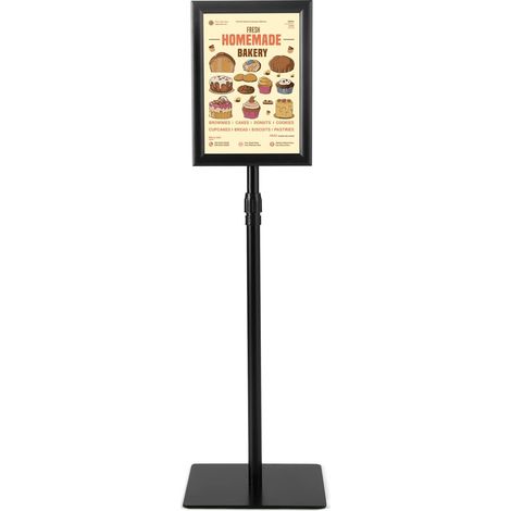 Supporto per poster A4, confezione da 2, altezza regolabile, nero