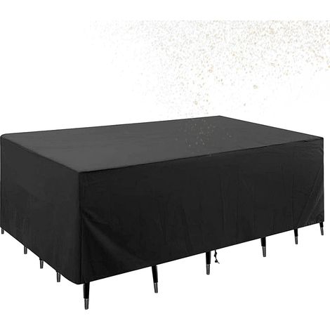 Telo protettivo per tavoli da giardino – Telo protettivo impermeabile per mobili da giardino – Versatile, resistente, 210D, indelebile, per tavoli e sedie, 210 x 140 x 80 cm (1/5)