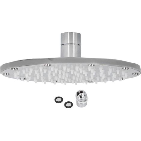 Pommeau de douche LED 8 pouces à 7 couleurs avec changement de couleur automatique en acier inoxydable pour la maison