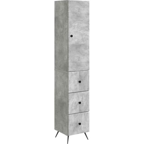Schrankset 2 pcs Betongrau 34,5 x 34,5 x 90 cm Holzwerkstoff vidaXL