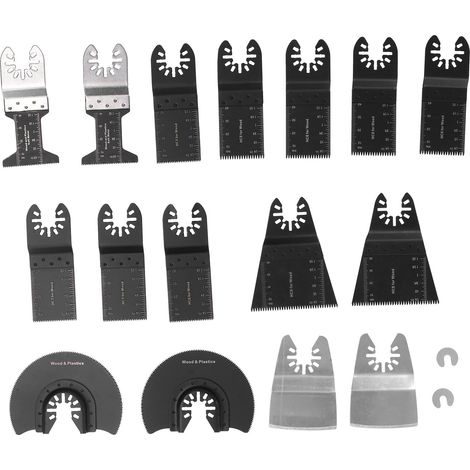 Lot de 18 lames oscillantes universelles pour métal, bois et plastique – kit de coupe précise multifonction (1/5)