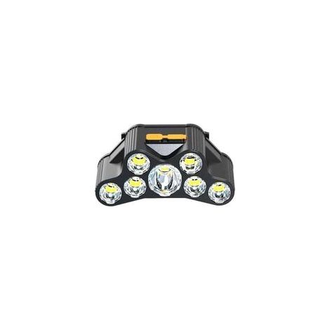 7led tête portant la lampe frontale, USB rechargeable extérieur, super lumineux pêche de nuit imperméable à l'eau (1/4)