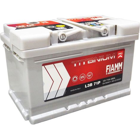 Fiamm L3B 71P batterie voiture 12V 71Ah noire