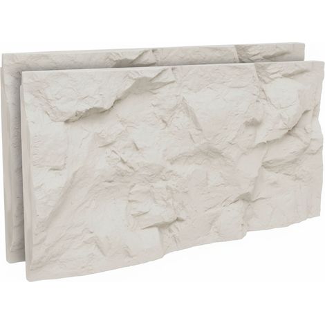 Rushmore - Lote de 2 paneles murales decorativos 3D 120x60x9 cm efecto piedra en PU Cashmere (1/5)