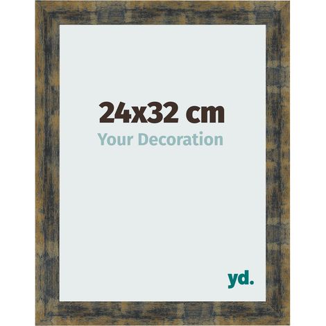 yd. - Cadre photo 24x32 - Bleu Or Melange - MDF - Pisa (1/5)