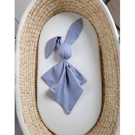 Manta de conejito de algodón suave y tierno - Azul sucio (1/5)