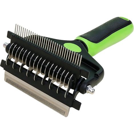 Brosse à poils pour chien Râteau Double Face Sécurisé Pour Sous-Poil Accessoires de toilettage pour chien : Chiot Temps De Bain Maison Vétérinaire Animal Domestique Spa (1/5)