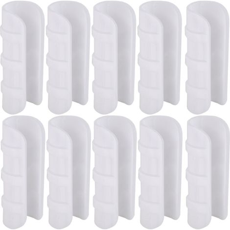 Attache Film Greenhouse Alloy Serre Clips Fixation Résistante 80x32mm Blanc 10 Pièces (1/5)