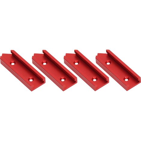 Connecteur de rail en alliage d'aluminium, lot de 4, 100 mm x 30 mm, universel pour menuiserie, rouge (1/5)