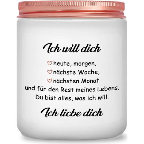 Romantische Lavendel Duftkerze - Ich Liebe Dich Geschenk für sie ihn (1/5)