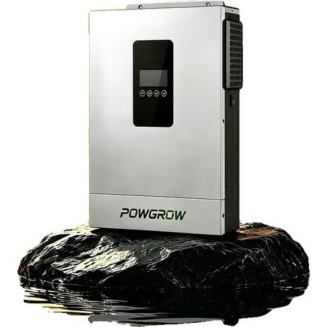 Onduleur Solaire Hybride, Puissance Évaluée de 3600W, Tension d'Entrée Maximale de 500V, Courant de Charge Solaire Maximum de 100A, Temps de Commutation de 10ms, Dimensions de 470 x 330 x 150 mm (1/5)