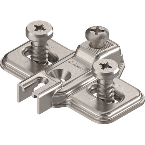 Blum Modul-MPL Stahl vernickelt Distanz 0mm mit HV,                   vormont. Systemschrauben 13mm