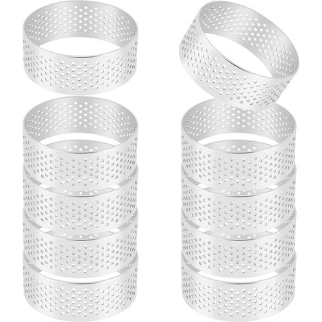 10 Pcs Stainless Steel Dart Rings 5cm Heat Resistant Perforated Ring Round Ring Donut Tool (1/5)