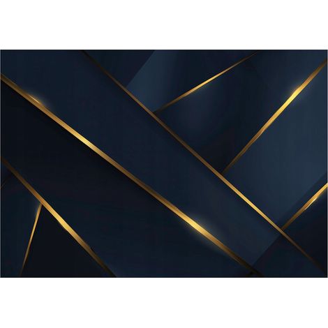 Papier peint mural abstraction dorée intissé grand format design intérieur salon chambre pas cher 400x280 cm