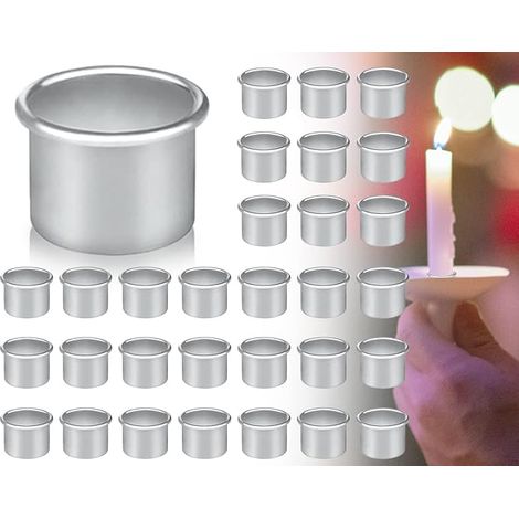 Set de 30 bougies en métal pour encastrer et bougies (1/5)