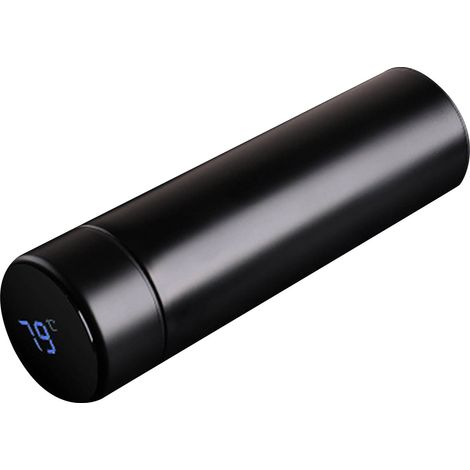 Gourde Isotherme 500ml Acier Inoxydable 304 Fond Silicone Portable pour Usage Quotidien Noir (1/5)