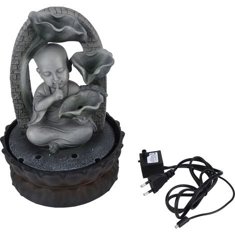 LED résine bouddha fontaine de table cascade décoration intérieure relaxante pour la maison OfficeEU Plug 220V 16059.