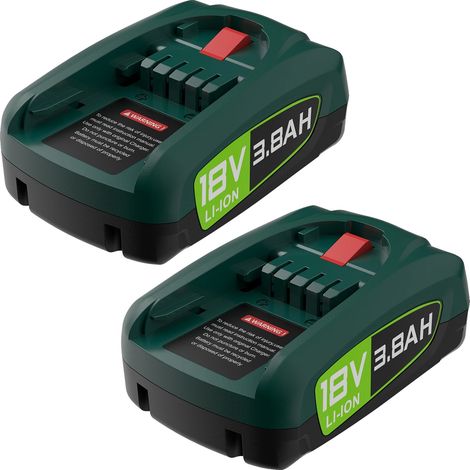 Batterie de remplacement, capacité 3800mAh, compatible avec Bosch PBA PSB PSR, Batterie 2PACK (1/2)