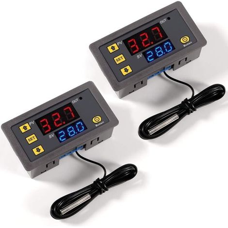 2 Regolatore di temperatura digitale W3230 AC 110 V-220 V, interruttore di controllo, termostato con display a LED 20 con sonda NTC 10 K, range da -50 ℃ a 110 ℃ (1/5)