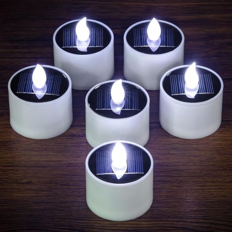 Bougies chauffe-plat LED solaires étanches