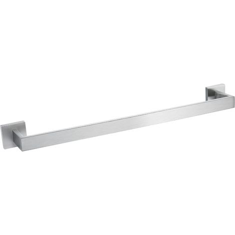 Porte-serviettes, acier inoxydable 304, porte-serviettes 40 cm pour salle de bain et cuisine, design carré moderne (brossé) (1/4)