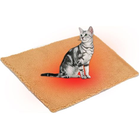 Coussin Auto-Chauffant pour Chien,Tapis Chauffant pour Animaux,Couverture pour Animaux,Tapis Chien,Self Heating Pad pour Chat,Tapis de Lit pour Chien,Coussin pour Chat Doux et Chaud,Kaki (1/5)