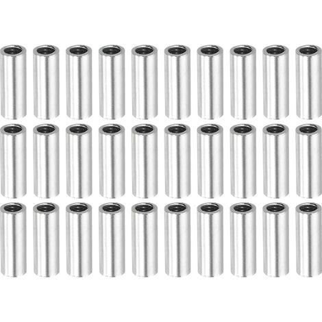 Pack de 40 Écrou D'Accouplement Rond Filetage Femelle M4x0.7mm (1/5)