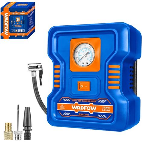 Compresor de aire portátil WADFOW 12V 11Bar para neumáticos (1/4)