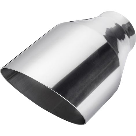 Stainless Steel Exhaust Tip Round Slant 2.25'' Inelt 4'' Outlet (1/3)
