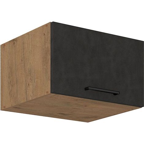 Vigo Aufsatzschrank Hochschrank 60 cm Eiche Lancelot Matera Grau Küchenzeile (1/5)