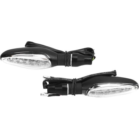 Clignotants Moto 12V Ambre Étanches 2 Pièces Feux Indicateurs Fluides Universels pour Motocyclette Quad ATV (1/5)