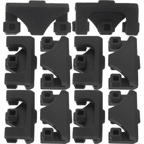 Lot de 10 protections triangulaires pour friteuse à air chaud, protections de rechange pour grille de friteuse à air chaud-3.00X1.50X0.80CM-Black (1/4)