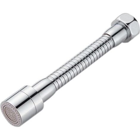 Rallonge de robinet, douchette pivotante avec rallonge de tuyau, rallonge de robinet de cuisine avec adaptateur et rondelle pour cuisine et salle de bain
