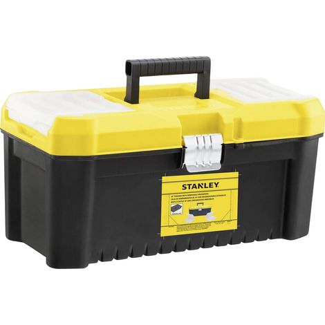 Stanley – Coffre à outils 16' en polypropylène avec organiseurs amovibles – Charnières métalliques verrouillables – Capacité 8 l – STST757851 (1/5)