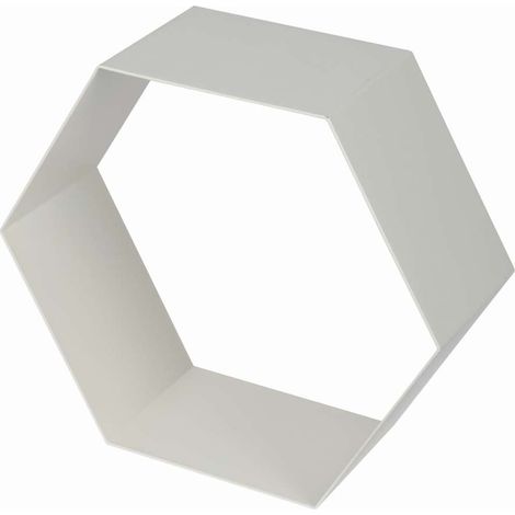 Mensola esagono metallo bianco