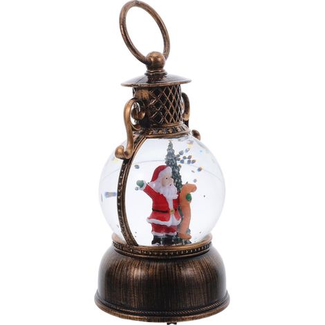 Lanterne Musicale de Noël avec Boule à Neige Illuminée Décoration Festive Portable avec Lumière LED et Musique Ornement de Table sans Pile Cadeau Sentimental pour Fêtes (1/5)
