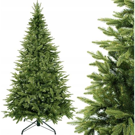 ALBERO DI NATALE ARTIFICIALE PE ABETE NATURALE DELUX 220cm DENSO COME VIVO + GRATIS