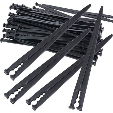 Lot de 50 supports de tuyau d'arrosage pour tuyau d'irrigation - Support d'ancrage de fixation pour tuyau d'arrosage de jardin - Accessoires pour tuyau d'arrosage 4/7 ou 3/5