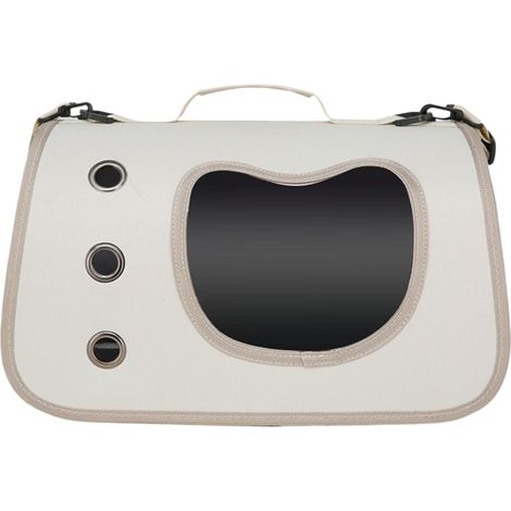 Sac de transport pour chien – Sac de transport ajustable pour chiens et chats transport sûr équipé d’une bandoulière transparente et d’une large poignée de transport convient aux voyages, aux v (1/5)