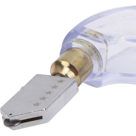 Tragbarer Glasschneider, Spezialschneidemesser, ölgefüllte Walze, multifunktionaler Glasschneider mit gebogenem Griff (1/5)