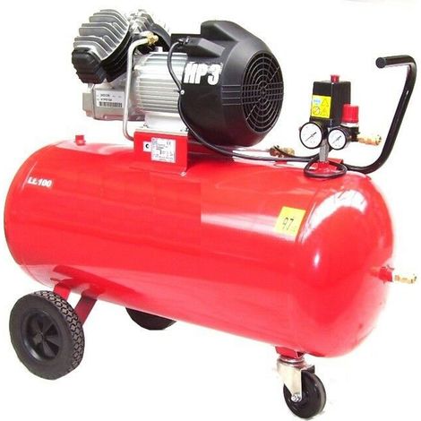 DRUCKLUFT KOMPRESSOR V Zylinder 3PS 100L BEHÄLTER Kessel 40361 KOLBENKOMPRESSOR (1/5)