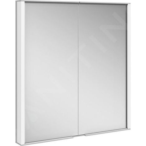 Keuco Royal Match - Armoire miroir avec éclairage à LED, encastrable, 650x700x149 mm, alu elox argenté 12811171311 (1/5)