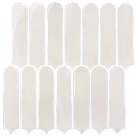 Upgrade Dickere Klebefliesen Küche Bad Cream 3D Fliesenaufkleber Vinyl Metro Fliesen Selbstklebend Küchenrückwand Wandfliesen Selbstklebend(10 Stück, 30.5 x 30.5 cm)