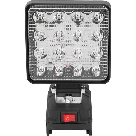 Lampe de travail LED sans fil, double Ports USB, 48W, 4800lm, lampe d'urgence Portable à large faisceau pour batterie Lithium-Ion WA3551 5 broches 18V (1/5)