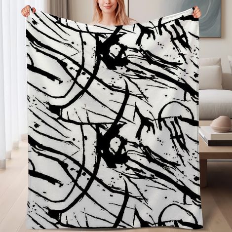 Couverture de lit en polaire, microfibre douce et confortable légères printemps-été, décoration intérieure stylée, cadeau pour femmes et hommes, 6080 pouces (1/4)