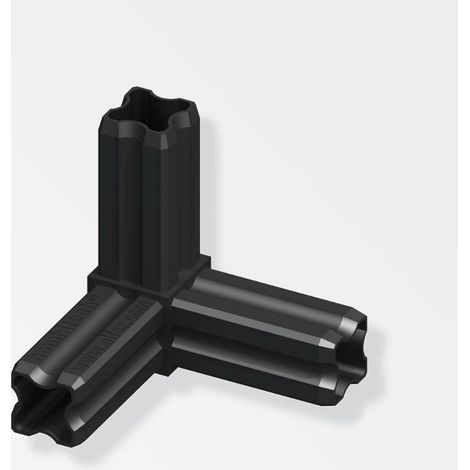 Alfer aluminium 90 grad eckverbinder 23,5mm schwarz - 28584 (1/2)