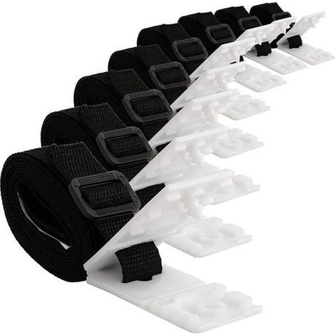 8 Set de fixation de rouleau de couverture de piscine Kit de sangles de couverture solaire Kit de fixation de bobine de couverture